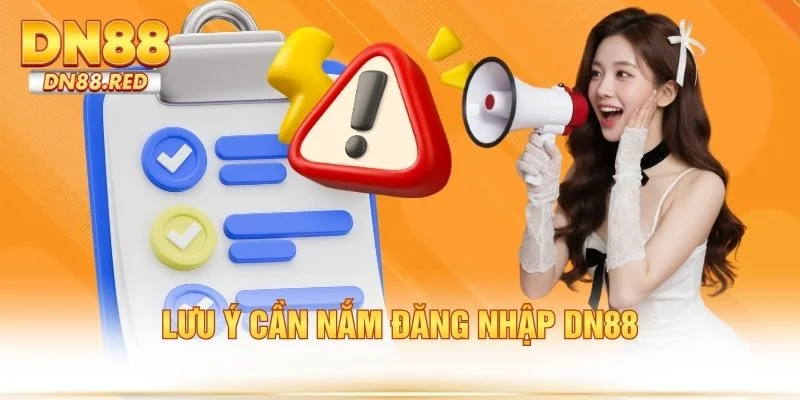 Lưu ý cần nắm đăng nhập DN88